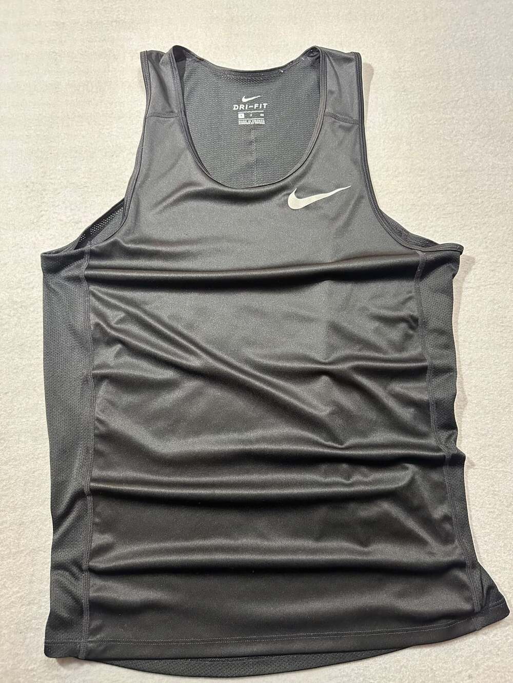 Nike Men's Dri-FIT Black Athletic Running Tank Top Size S
